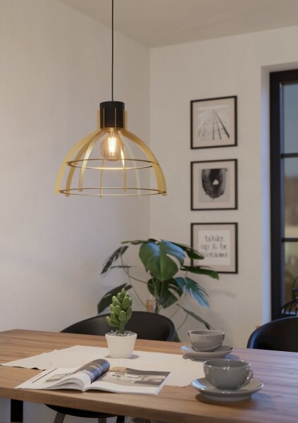 Eglo 43767 - Lampadario a sospensione con filo STILLINGTON 1xE27/40W/230V oro