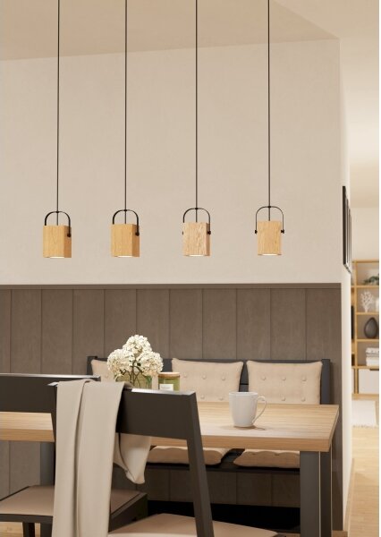 Eglo 43748 - Lampadario LED a sospensione con filo AYLES 4xGU10/3W/230V