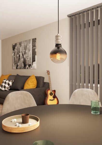 Eglo 43802 - Lampadario a cavo YORTH 1xE27/40W/230V cromo