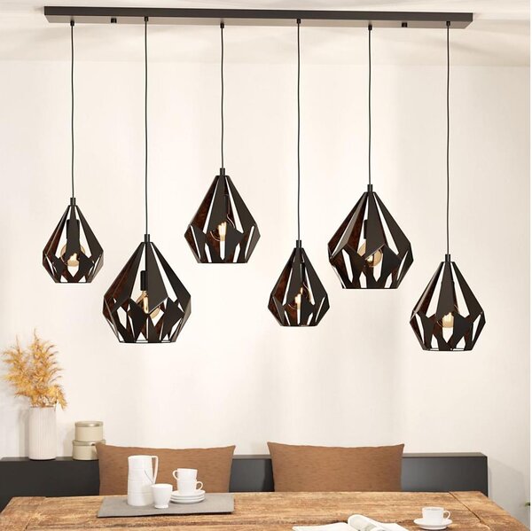 Eglo 43846 - Lampadario a sospensione con filo CARLTON 6xE27/40W/230V