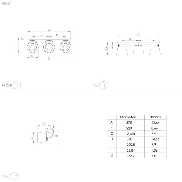Eglo 43837 - Faretto TWICKEN 3xE27/40W/230V