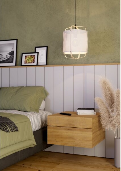 Eglo 43874 - Lampadario a sospensione con filo SURFLEET 1xE27/40W/230V