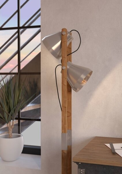 Eglo 43954 - Lampada con piedistallo CAWTON 2xE27/40W/230V