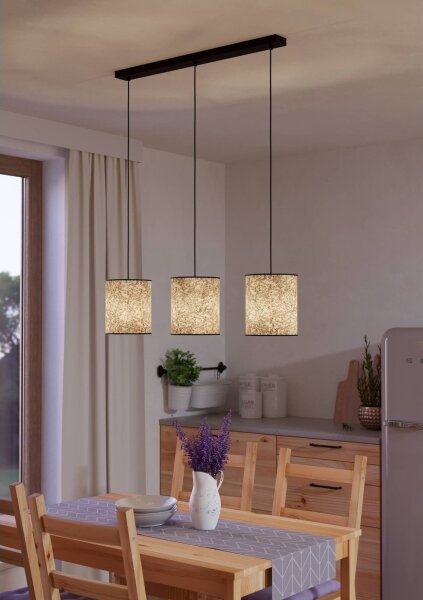 Eglo 43937 - Lampadario a sospensione con filo BUTTERBURN 3xE27/25W/230V