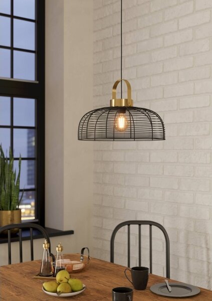 Eglo 43964 - Lampadario a sospensione con filo ROUNDHAM 1xE27/40W/230V diametro 45 cm