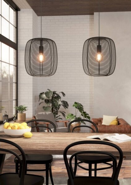 Eglo 43966 - Lampadario a sospensione con filo RINROE 2xE27/40W/230V