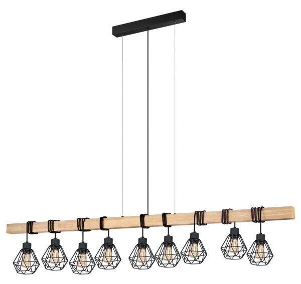 Eglo 44077 - Lampadario a sospensione TOWNSHEND 9xE27/60W/230V