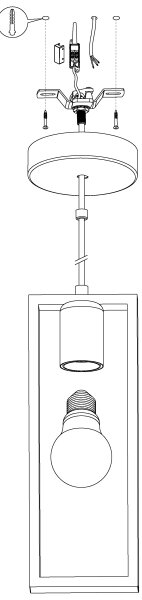 Eglo 49473 - Lampadario a sospensione con filo LITTLETON 1xE27/60W/230V