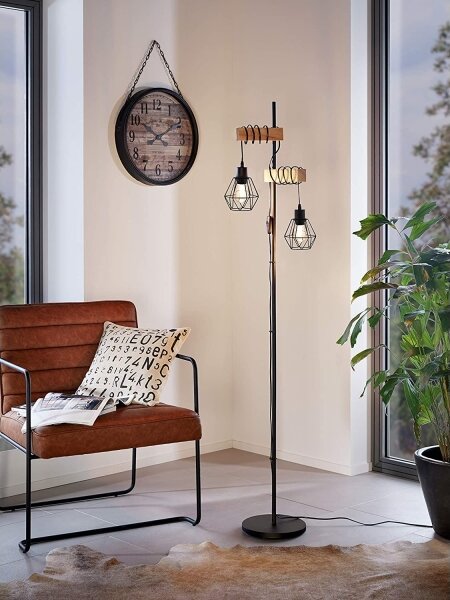Eglo 44081 - Piantana TOWNSHEND 2xE27/60W/230V
