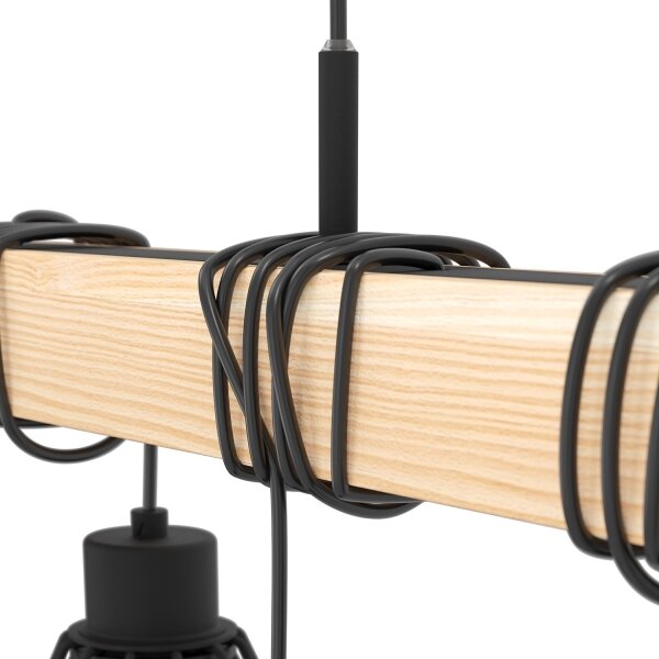 Eglo 44077 - Lampadario a sospensione TOWNSHEND 9xE27/60W/230V