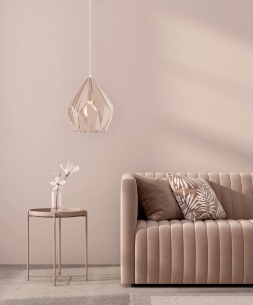 EGLO 49024 - Lampadario a sospensione con filo CARLTON-P 1xE27/60W/230V