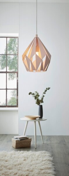 EGLO 49024 - Lampadario a sospensione con filo CARLTON-P 1xE27/60W/230V