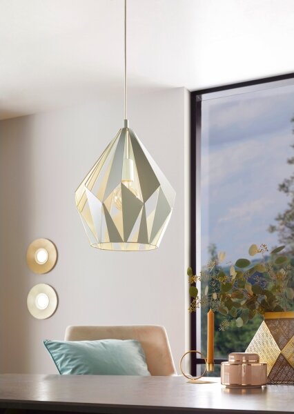 EGLO 49026 - Lampadario a sospensione con filo CARLTON-P 1xE27/60W/230V