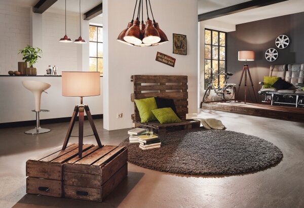 Eglo 94326 - Lampada da terra LANTADA 1xE27/60W/230V