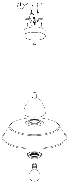 Eglo 49243 - Lampadario AUCKLAND 1xE27/60W/230V