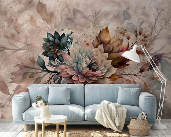 Carta da parati Composizione in stile Grange, Carta da parati 3D, Carta da parati Fiori 3D, u93919 : Uwalls.it