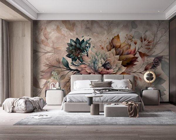 Carta da parati Composizione in stile Grange, Carta da parati 3D, Carta da parati Fiori 3D, u93919 : Uwalls.it