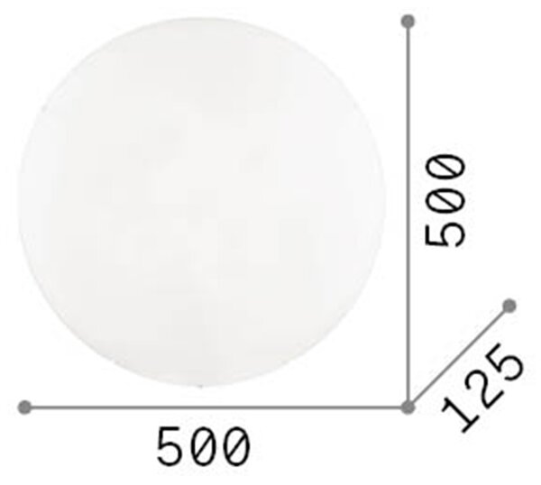 Plafoniera Moderna Simply Vetro Bianco 4 Luci E27