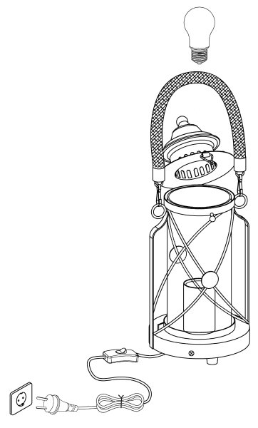Eglo 49283 - Lampada da tavolo BRADFORD 1xE27/60W/230V