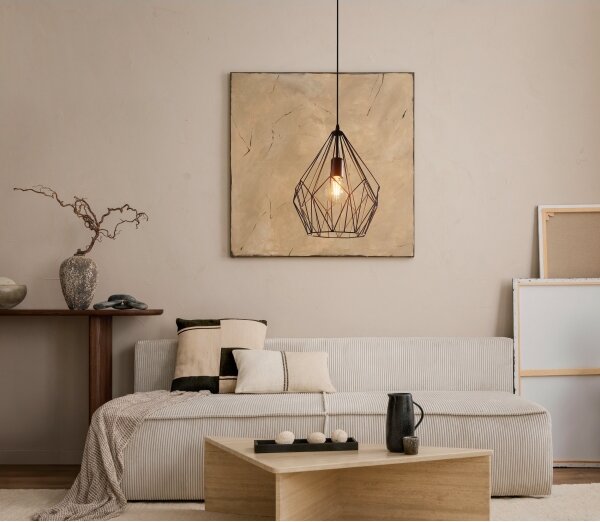Eglo 49257 - Lampadario CARLTON 1xE27/60W/230V