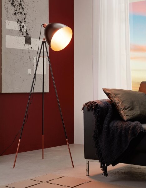 Eglo 49386 - Lampada da terra CHESTER 1xE27/60W/230V