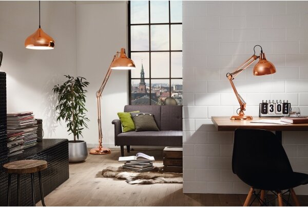 Eglo 94705 - Lampada da terra BORGILLIO 1xE27/60W/230V