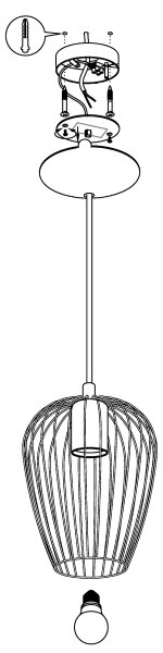 Eglo 49477 - Lampadario NEWTOWN 1xE27/60W/230V