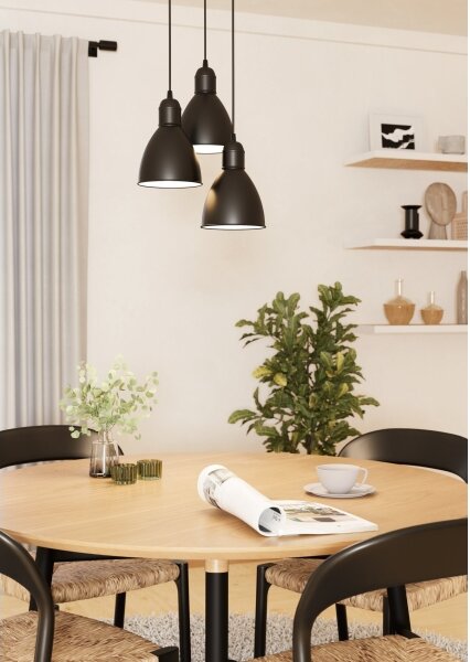 Eglo 49465 - Lampadario PRIDDY 3xE27/60W/230V