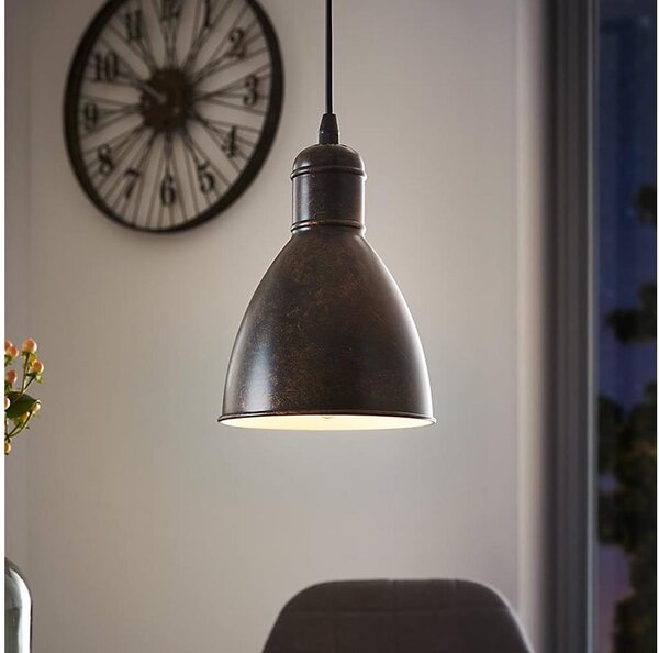 Eglo 49492 - Lampadario PRIDDY 1 1xE27/60W/230V