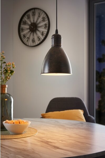 Eglo 49492 - Lampadario PRIDDY 1 1xE27/60W/230V