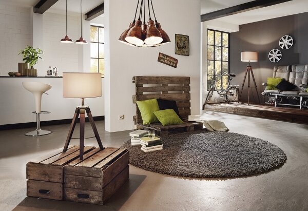 Eglo 49494 - Lampadario PRIDDY 1 7xE27/60W/230V