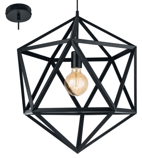 Eglo 49762 - Lampada a sospensione EMBLETON 1xE27/60W