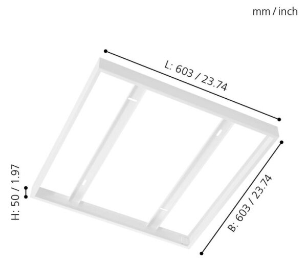 Eglo 61358 - Cornice pannello per soffitto SALOBRENA 603x603mm