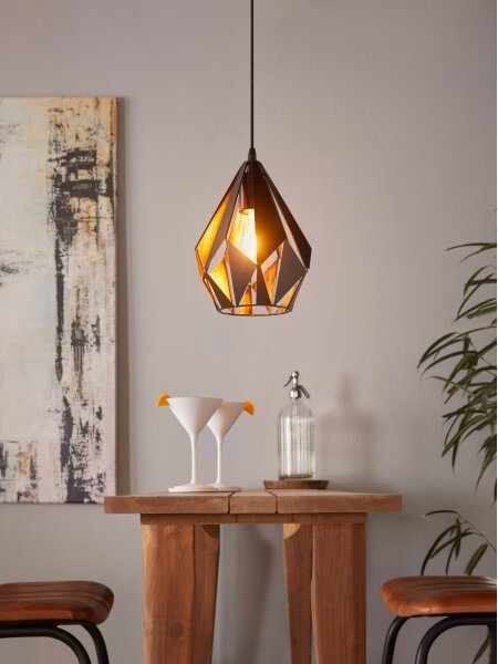 Eglo 49997 - Lampadario a sospensione con filo CARLTON 1xE27/60W/230V