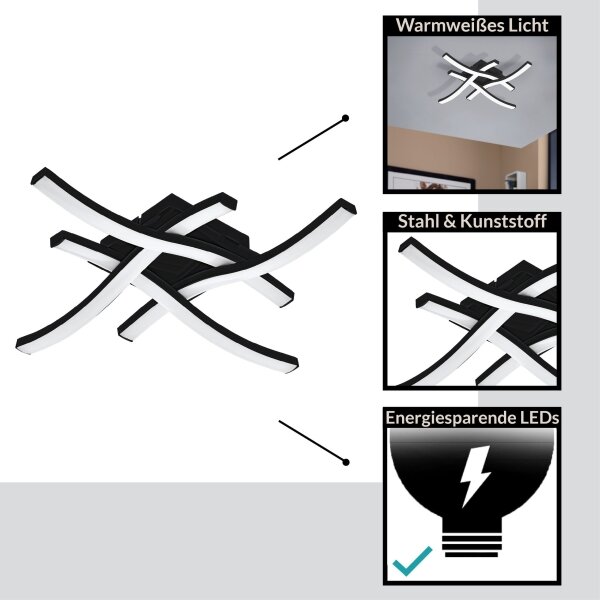Eglo 75524 - Lampadario a plafone LED CABEZAS LED/16W/230V