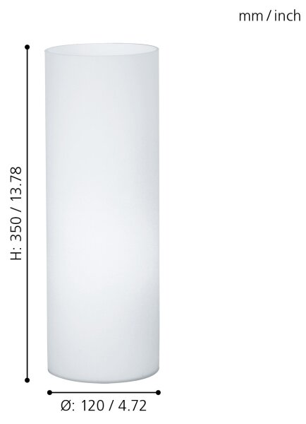 Eglo 81828 - Lampada da tavolo GEO 1xE27/60W/230V