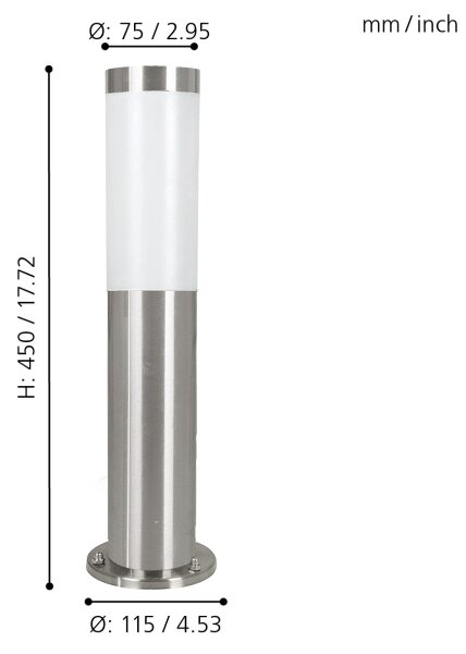 EGLO 81751 - Lampada da esterno HELSINKI 1xE27/15W/230V IP65