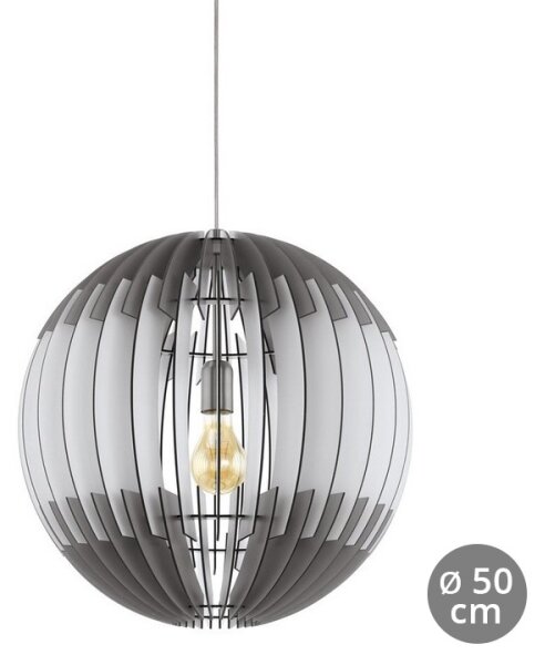 Eglo 79138 - Lampadario a sospensione con filo OLMERO 1xE27/60W/230V