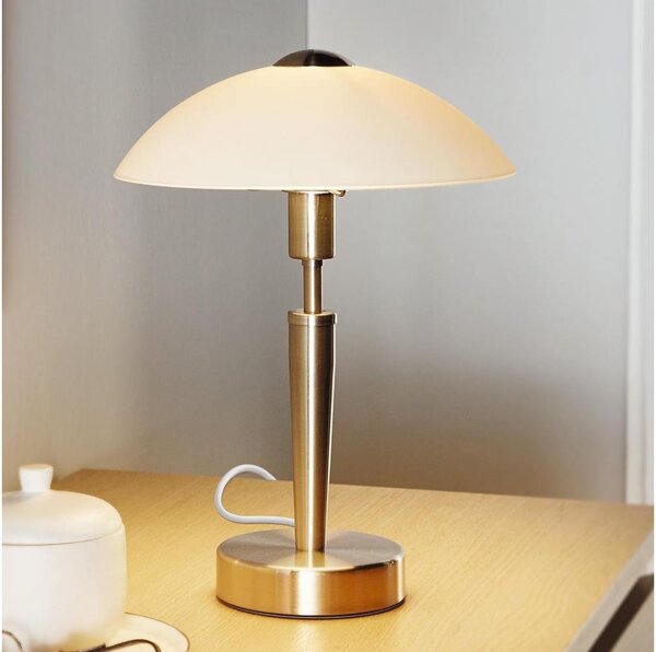 EGLO 85104 - Lampada da tavolo SOLO 1 1xE14/40W/230V nichel opaco/satinato