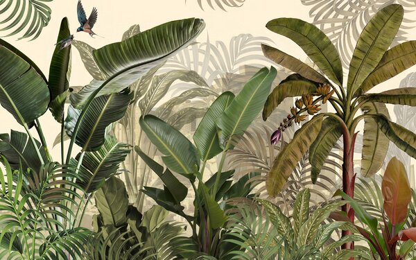 Carta da parati Giungla tropicale e foglie, Carta da parati Natura, u74748 : Uwalls.it