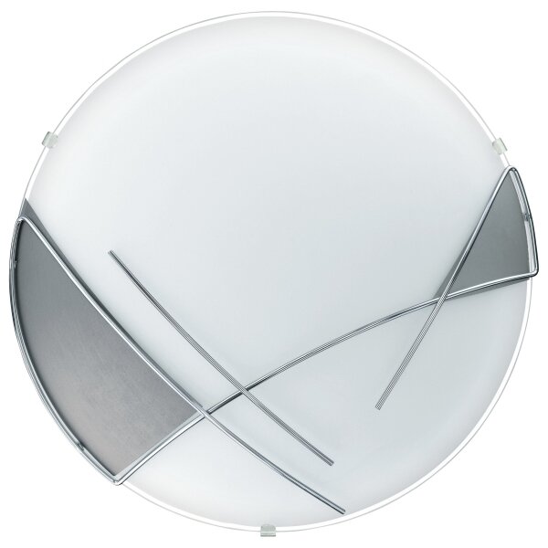 EGLO 89758 - Applique/Plafoniera RAYA 1 x E27/60W argento / bianco