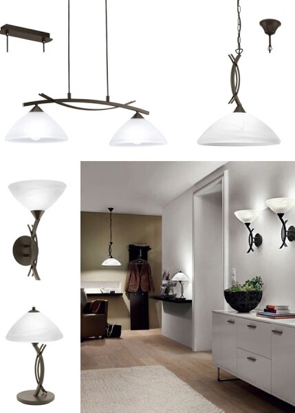 EGLO 91433 - Lampadario VINOVO 2xE27/60W/230V