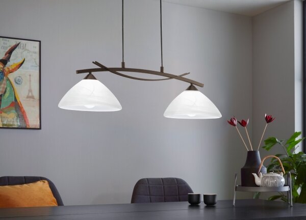 EGLO 91433 - Lampadario VINOVO 2xE27/60W/230V