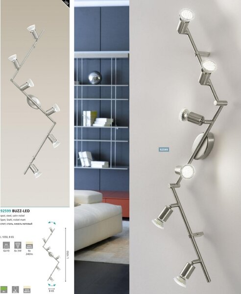 Eglo 92599 - Luce Spot a LED BUZZ 6xGU10-LED/2,8W/230V