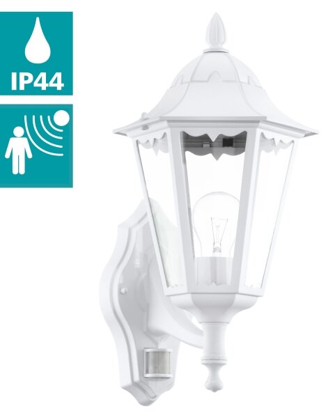 Eglo 93447 - Applique da esterno con sensore NAVEDO 1xE27/60W/230V