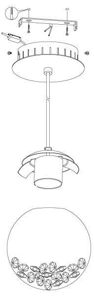 Eglo 93708 - Lampada a sospensione LED MONTEFIO 1 LED/5W/230V