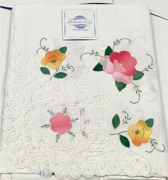 Servizio da Tavola Botticelli Home Varie Misure Ricamato a Mano Spring