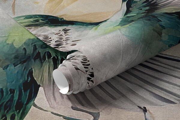 Carta da parati Colibrì dell'acquerello su un ramo, Carta da parati Animali, Carta da parati Uccelli, u93994 : Uwalls.it