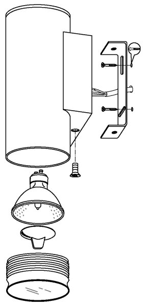 Eglo 94101 - Illuminazione LED da esterno RIGA 2xGU10/3W/230V