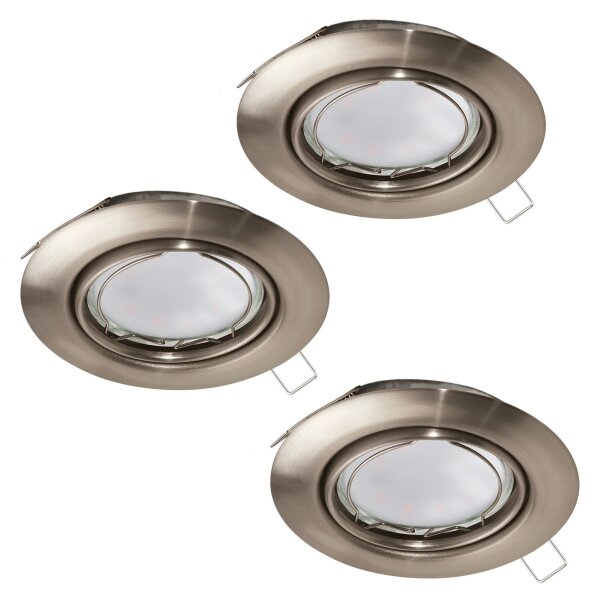Eglo 94408 - Set da 3 faretti da incasso a LED PENETO 3xGU10-LED/5W/230V